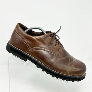 Keen Men's Brown Leather Lace Up Oxford Loafers Size 11 Casual Shoes Durable
